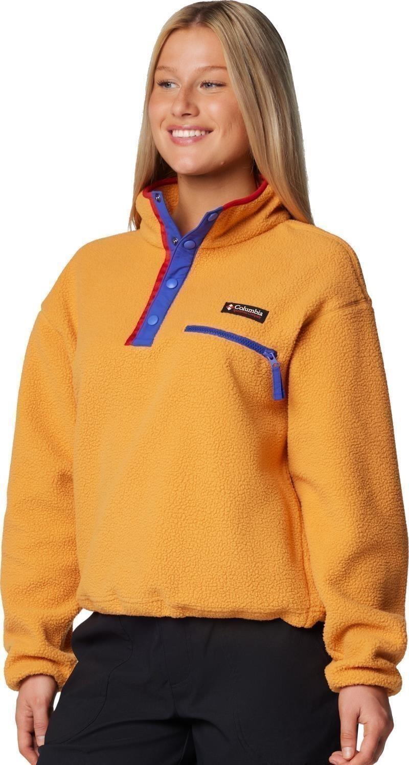 Helvetia II Cropped Half-Snap Fleece - Womens - sunstone 1
