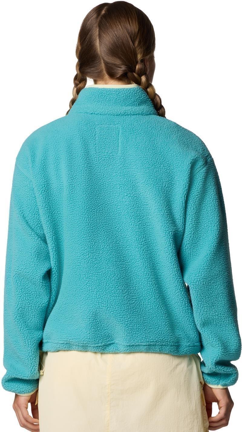Helvetia II Cropped Half-Snap Fleece - Womens - teal 1