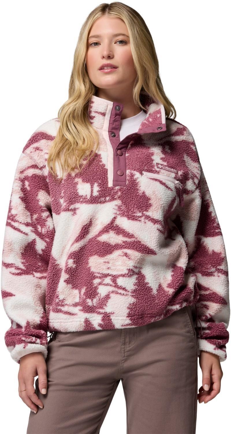Helvetia II Cropped Half-Snap, Printed, Extended - Womens - antique mauve / frostday 1