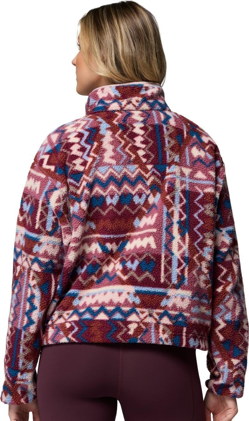 Helvetia II Cropped Half-Snap, Printed, Extended - Womens - antique mauve / geomix 1