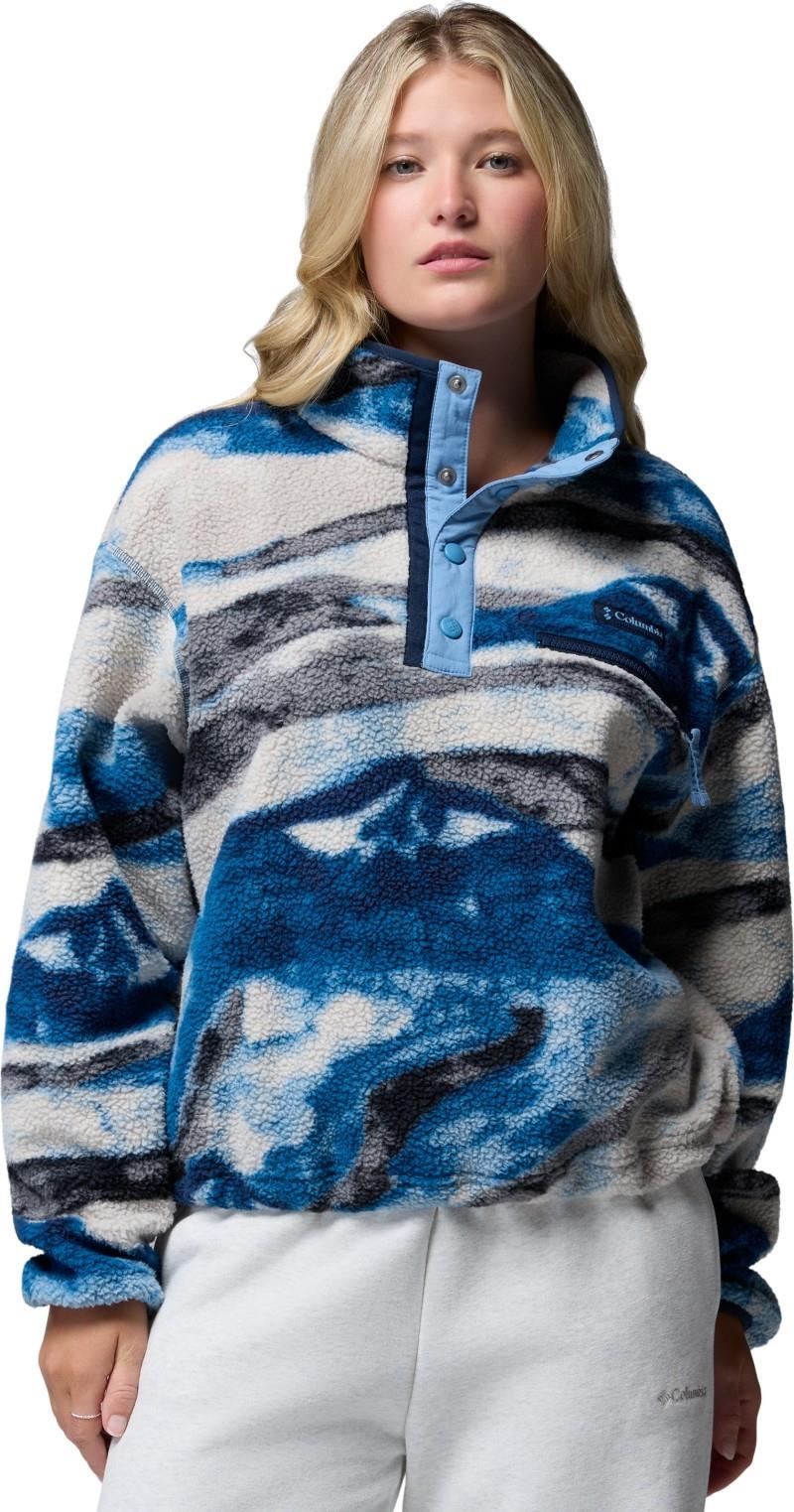 Helvetia II Cropped Half-Snap, Printed, Extended - Womens - phoenix blue / summits 1