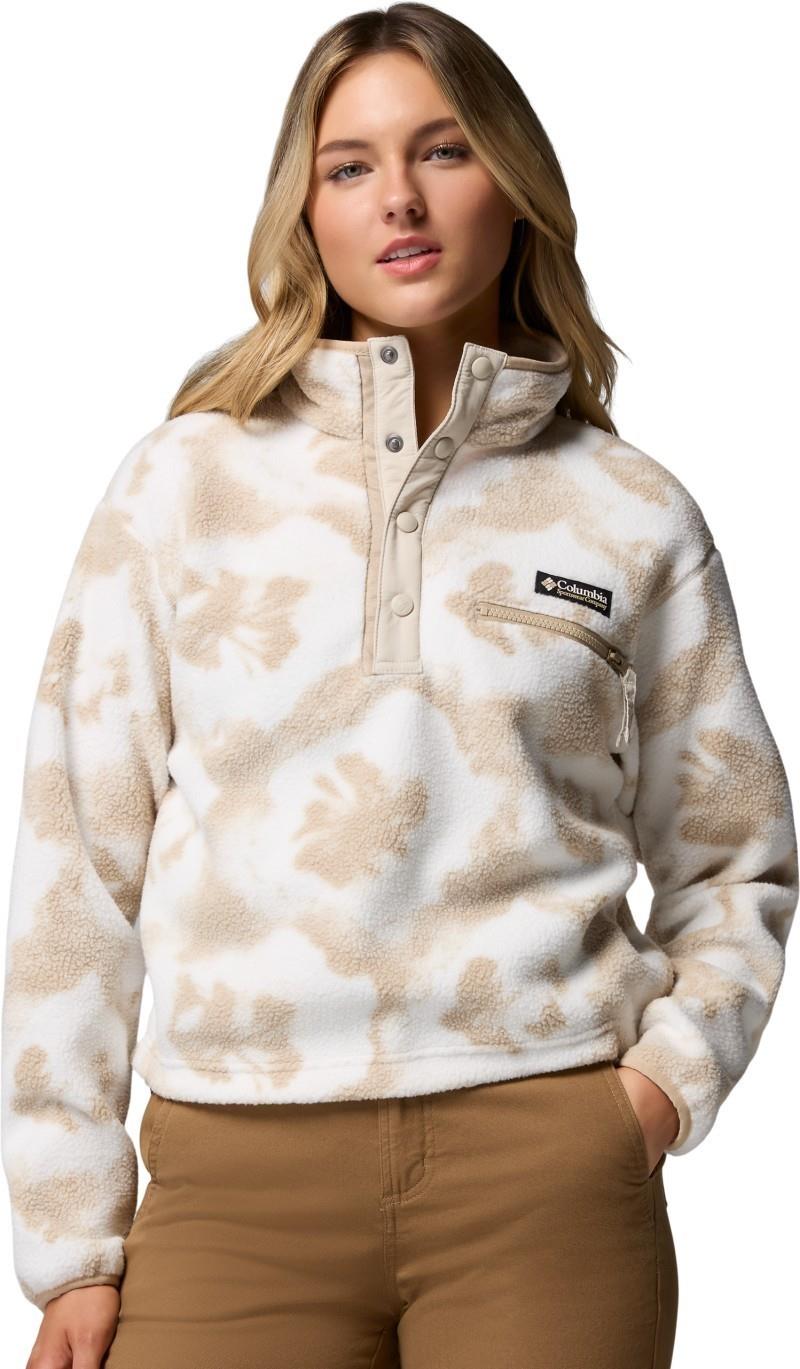 Helvetia II Cropped Half-Snap, Printed, Extended - Womens - sea salt / sprayflower 1