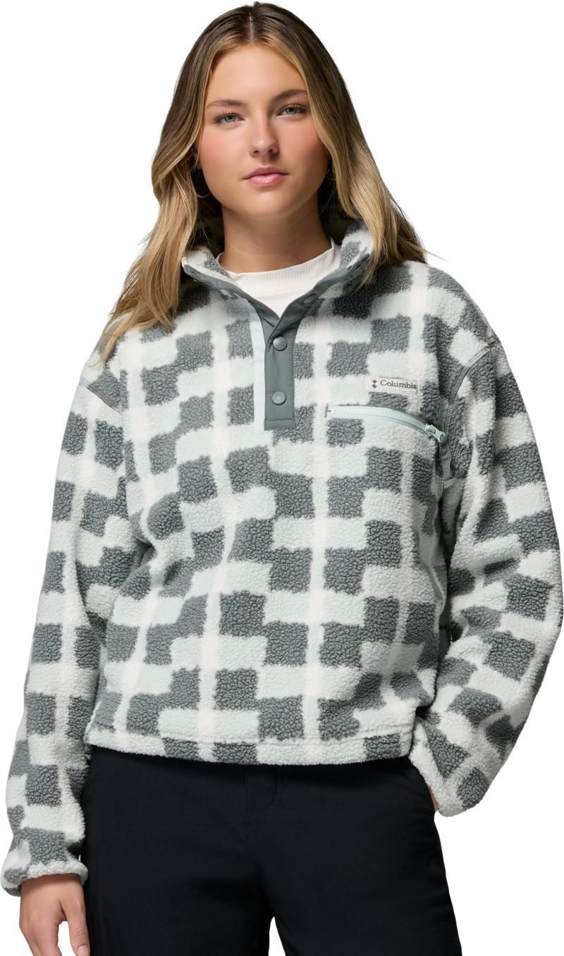 Helvetia II Cropped Half-Snap, Printed, Extended - Womens - sedona sage / geostack 1