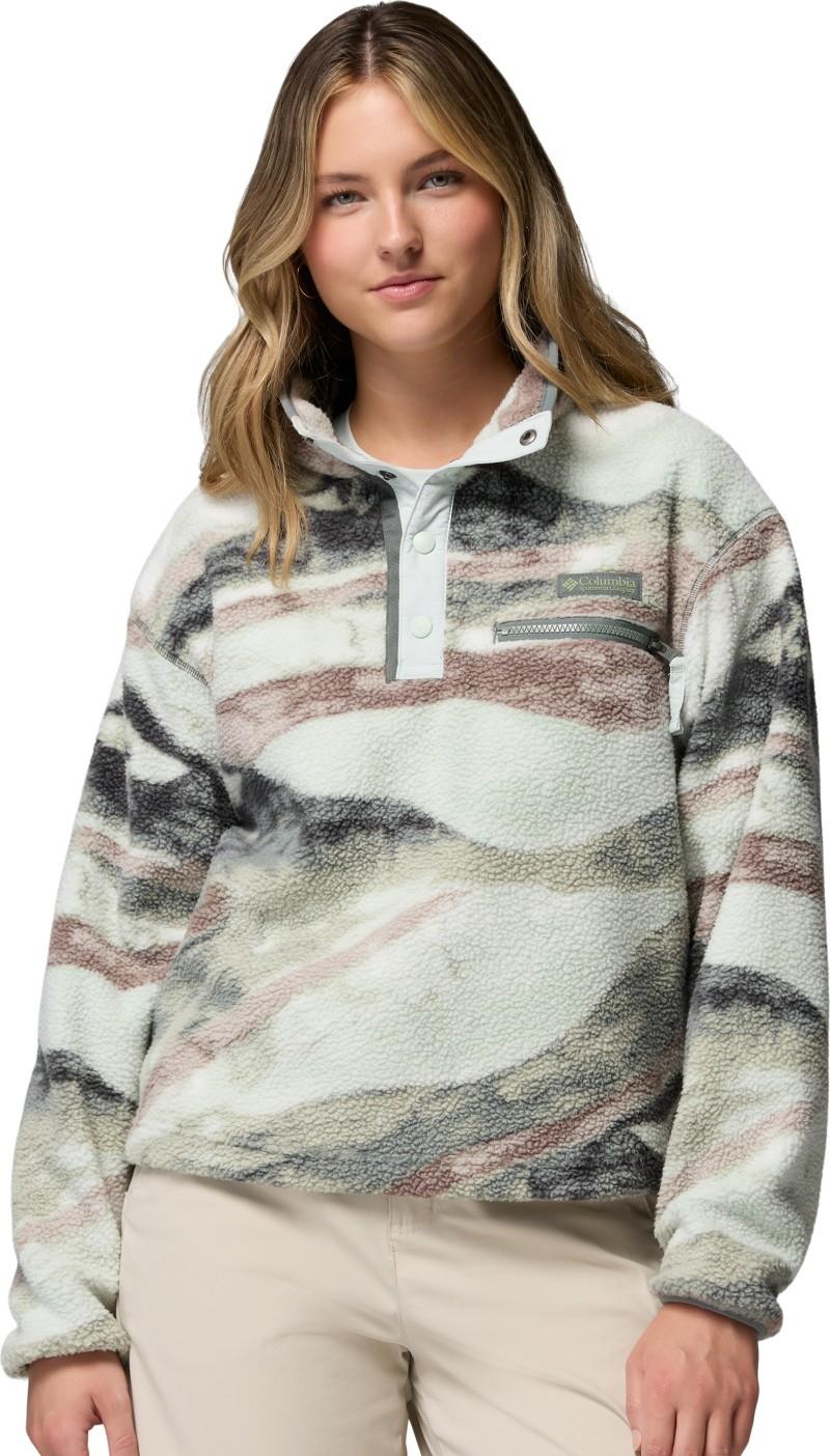 Helvetia II Cropped Half-Snap, Printed, Extended - Womens - sedona sage / summits 1