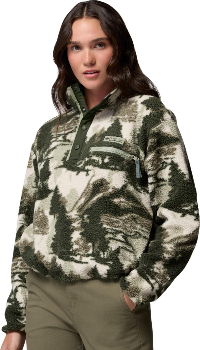 Helvetia II Cropped Half-Snap, Printed, Extended - Womens - stone green / frostday 1