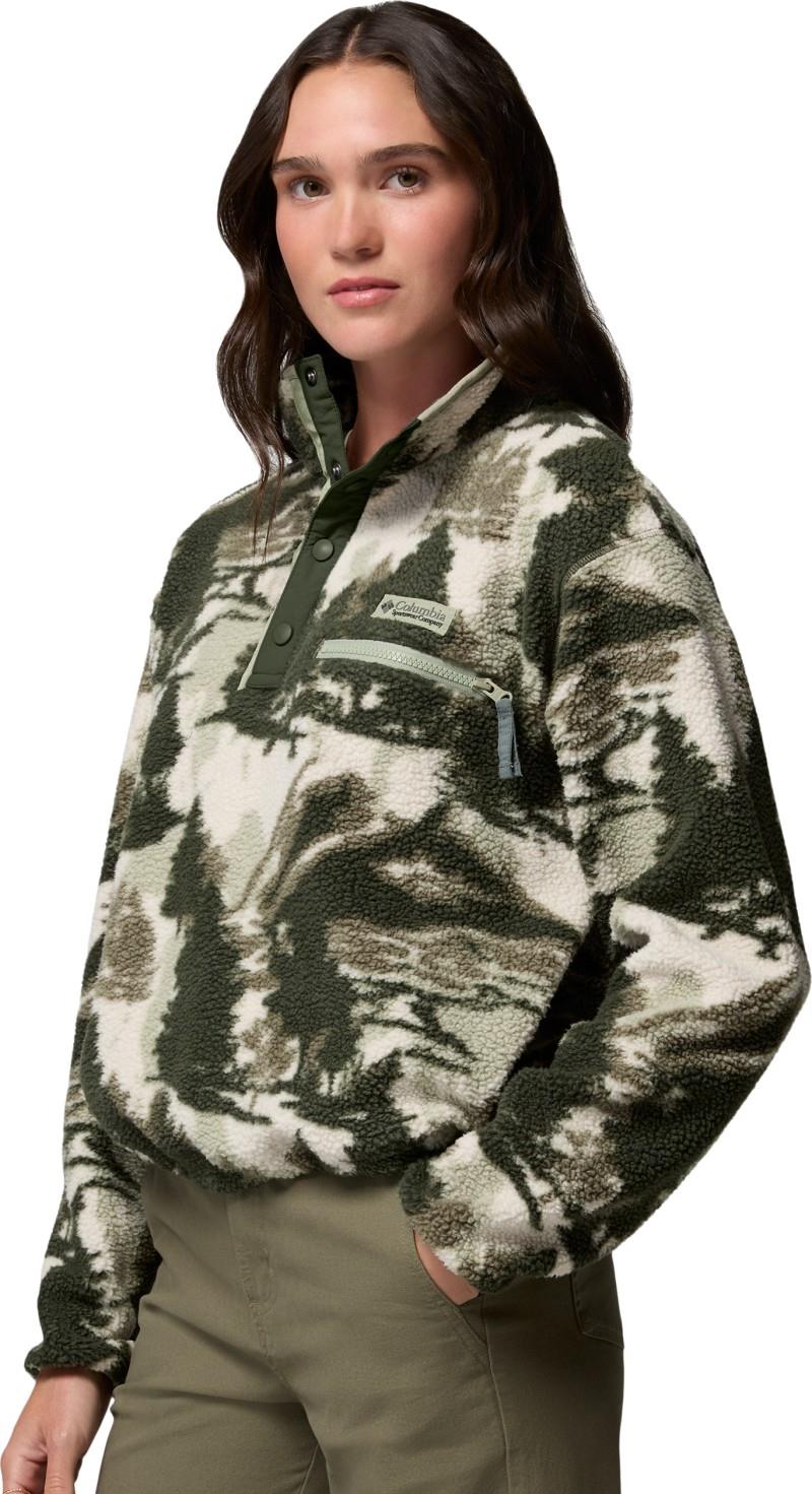 Helvetia II Cropped Half-Snap, Printed, Extended - Womens - stone green / frostday 1