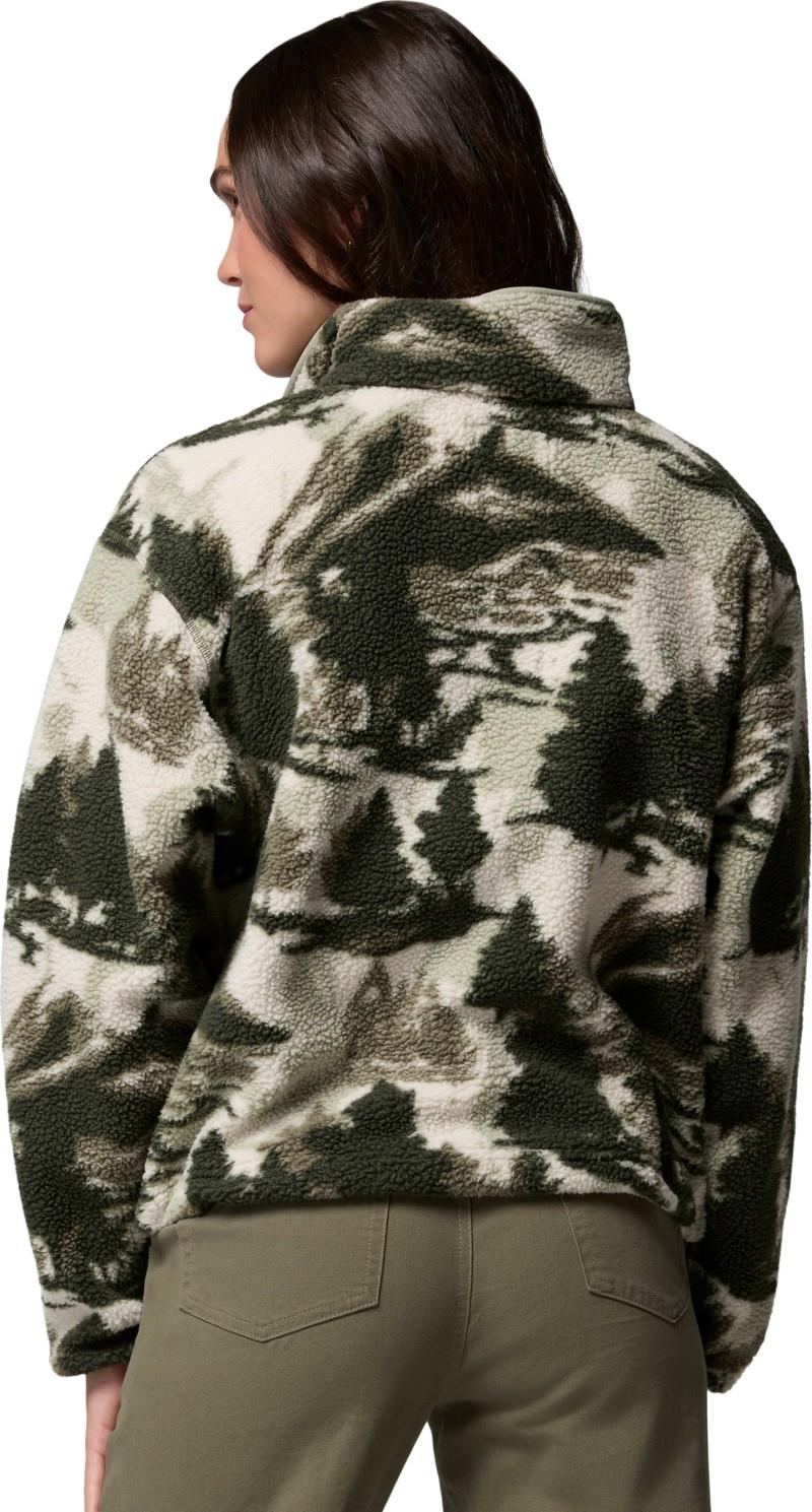 Helvetia II Cropped Half-Snap, Printed, Extended - Womens - stone green / frostday 1