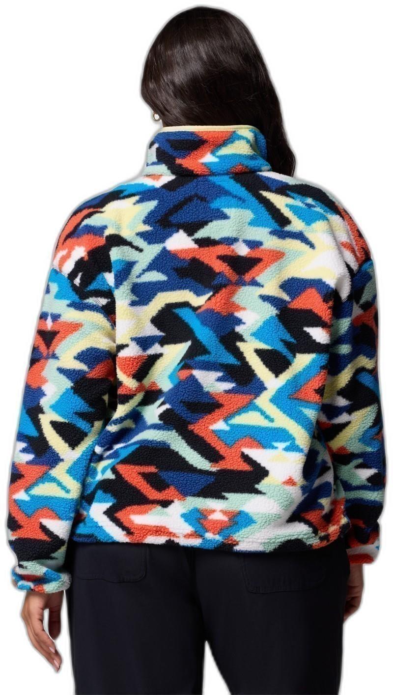 Helvetia II Cropped Half-Snap, Printed - Womens - compass blue reflections / compass blue 1