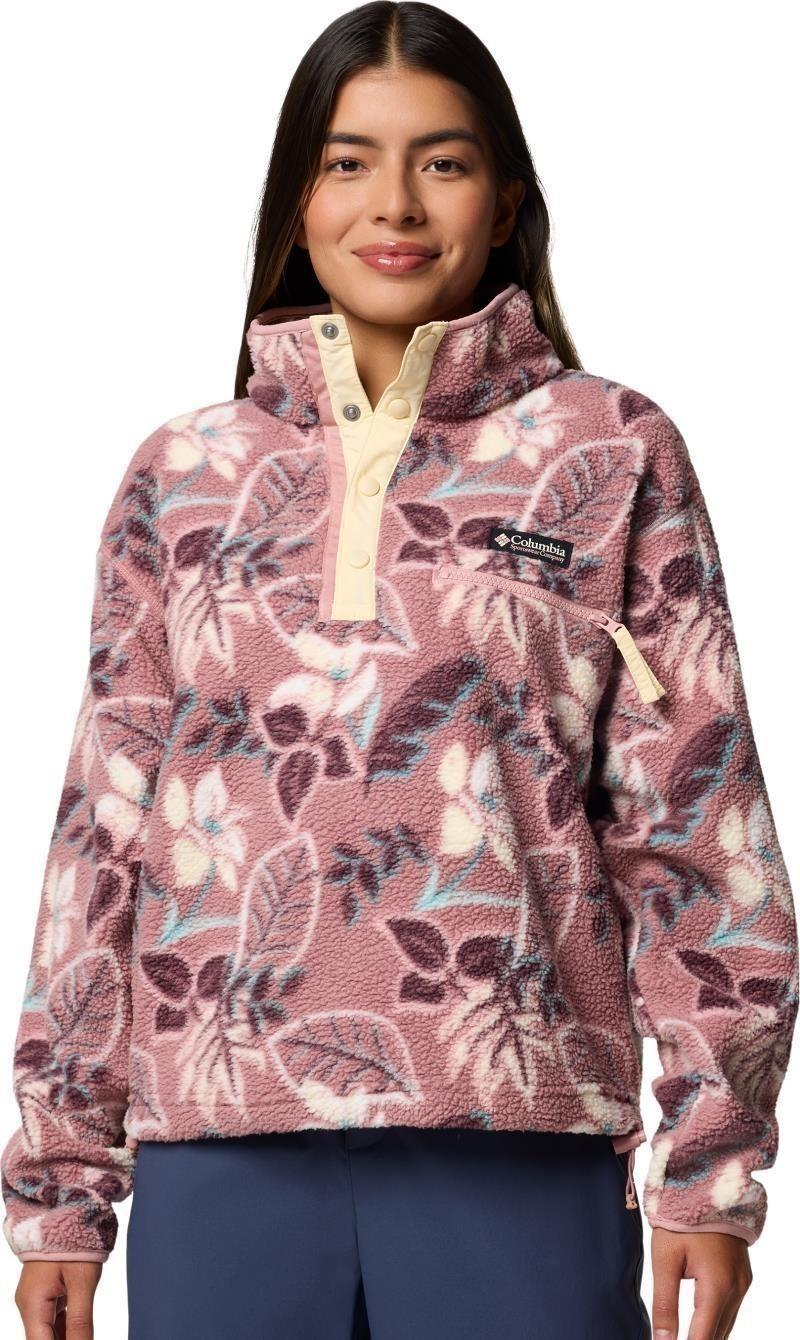 Helvetia II Cropped Half-Snap, Printed - Womens - fig pasteled multi 1