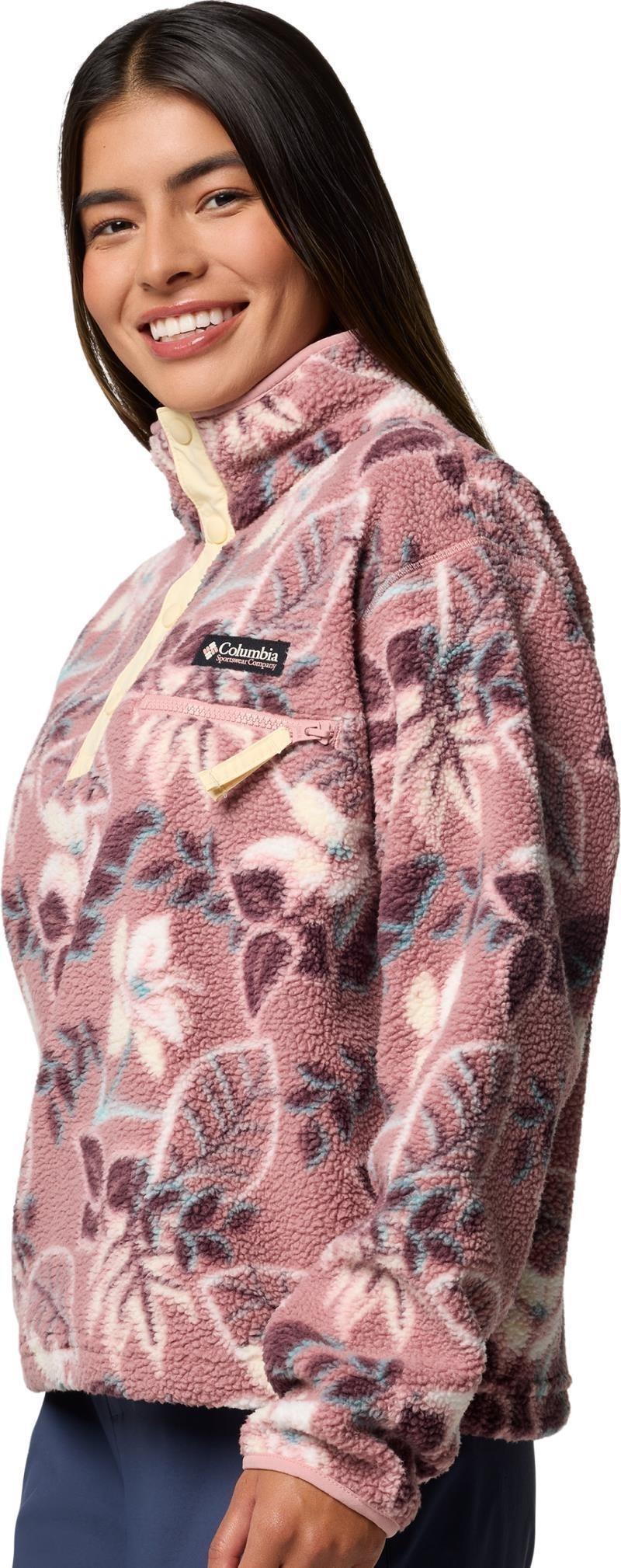 Helvetia II Cropped Half-Snap, Printed - Womens - fig pasteled multi 1