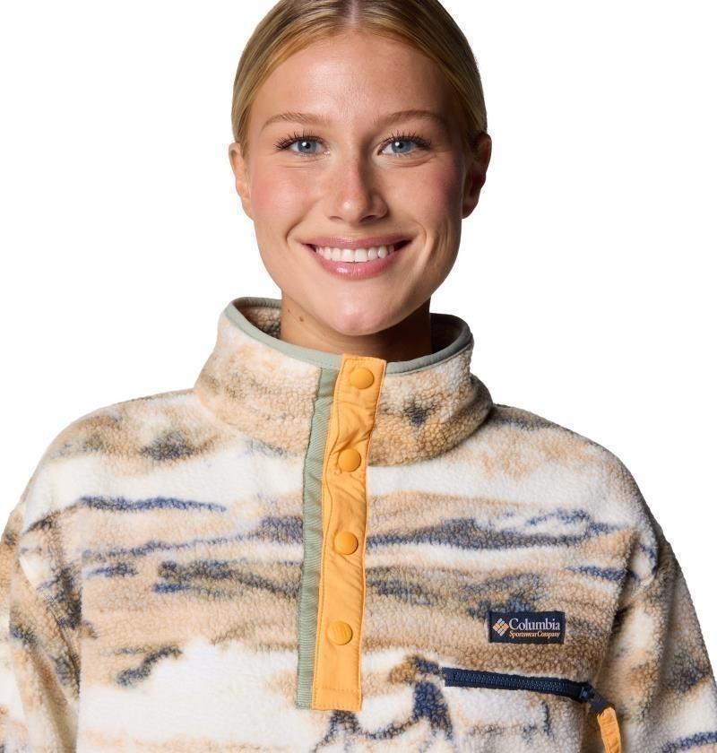 Helvetia II Cropped Half-Snap, Printed - Womens - lemon wash roaming 1