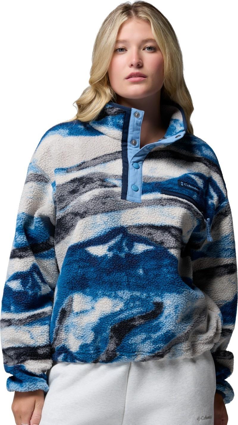 Helvetia II Cropped Half-Snap, Printed - Womens - phoenix blue / summits 1