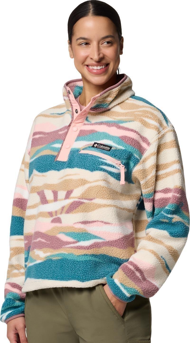 Helvetia II Cropped Half-Snap, Printed - Womens - river blue rogue valley 1