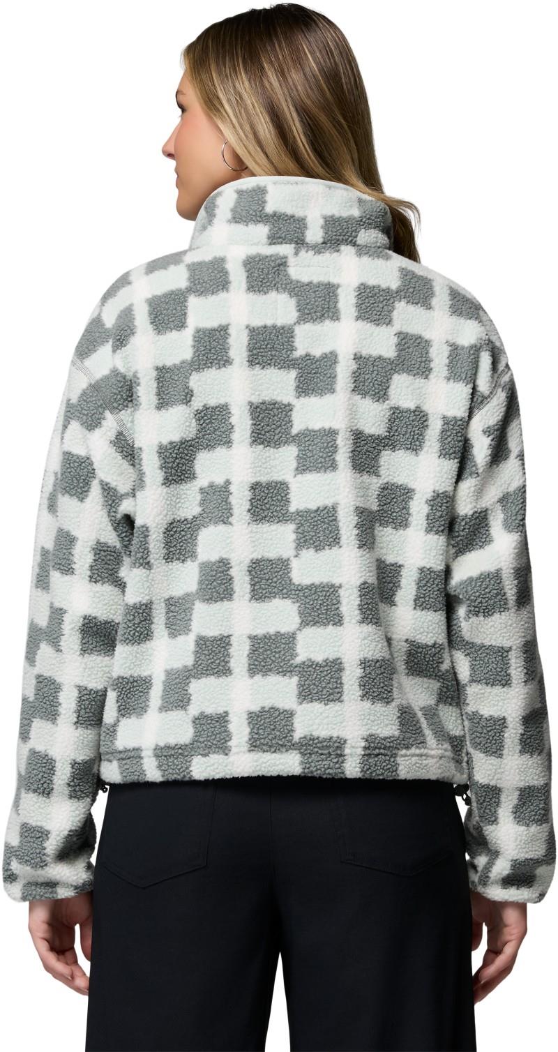 Helvetia II Cropped Half-Snap, Printed - Womens - sedona sage / geostack 1