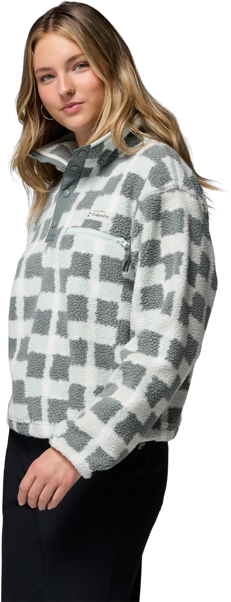 Helvetia II Cropped Half-Snap, Printed - Womens - sedona sage / geostack 1