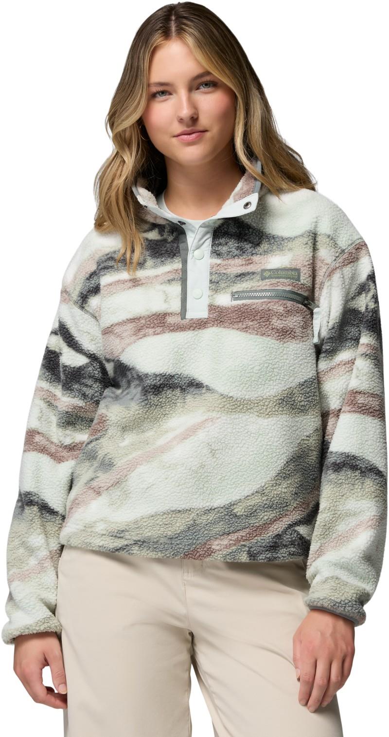 Helvetia II Cropped Half-Snap, Printed - Womens - sedona sage / summits 1