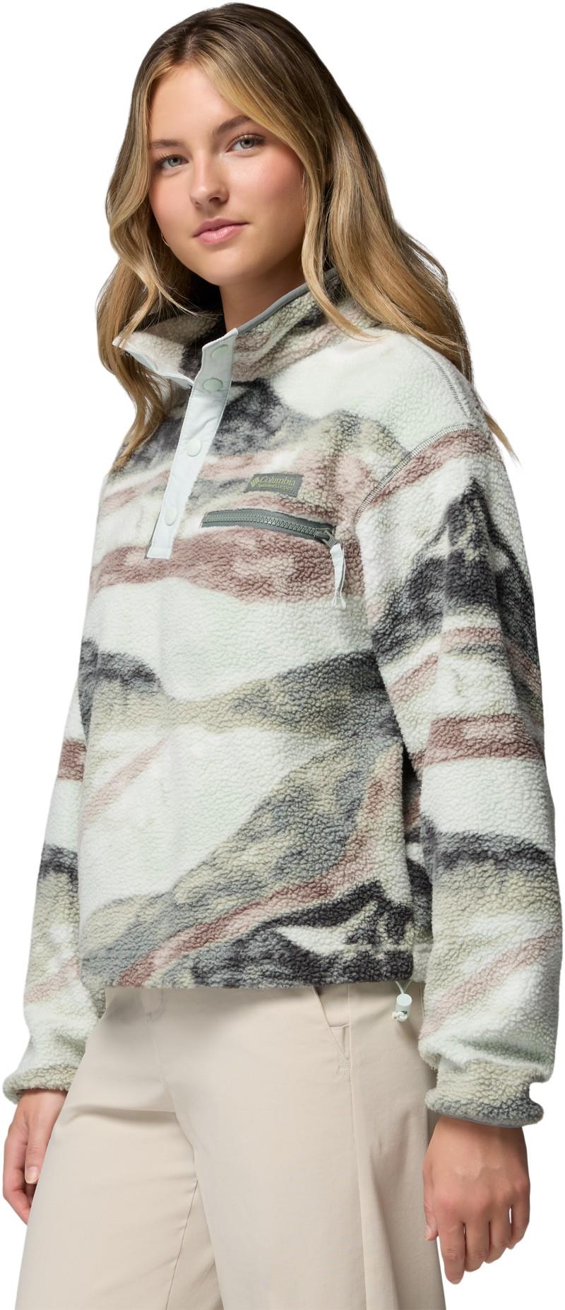 Helvetia II Cropped Half-Snap, Printed - Womens - sedona sage / summits 1