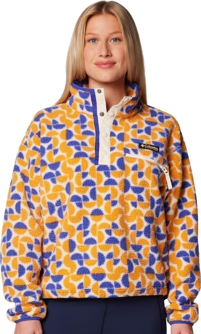 Helvetia II Cropped Half-Snap, Printed - Womens - sunstone retroscape 1