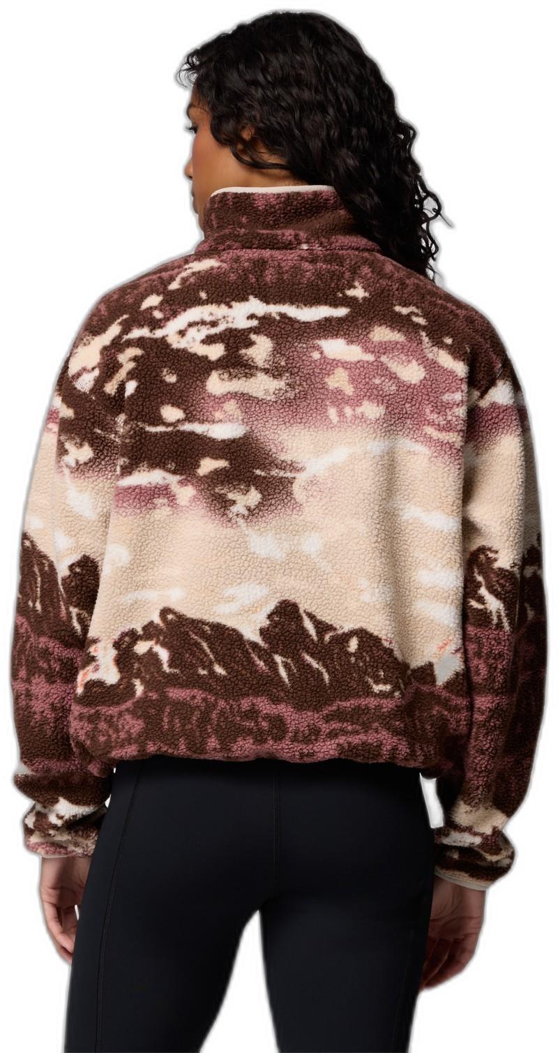Helvetia II Cropped Half-Snap, Printed - Womens - tobacco sisters / dark stone 1