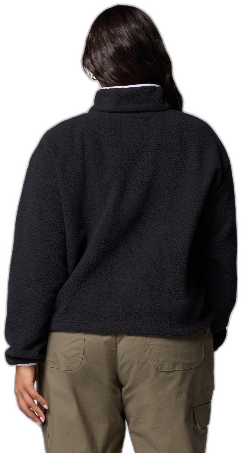 Helvetia II Cropped Half Snap Fleece, Extended - Womens - black 1