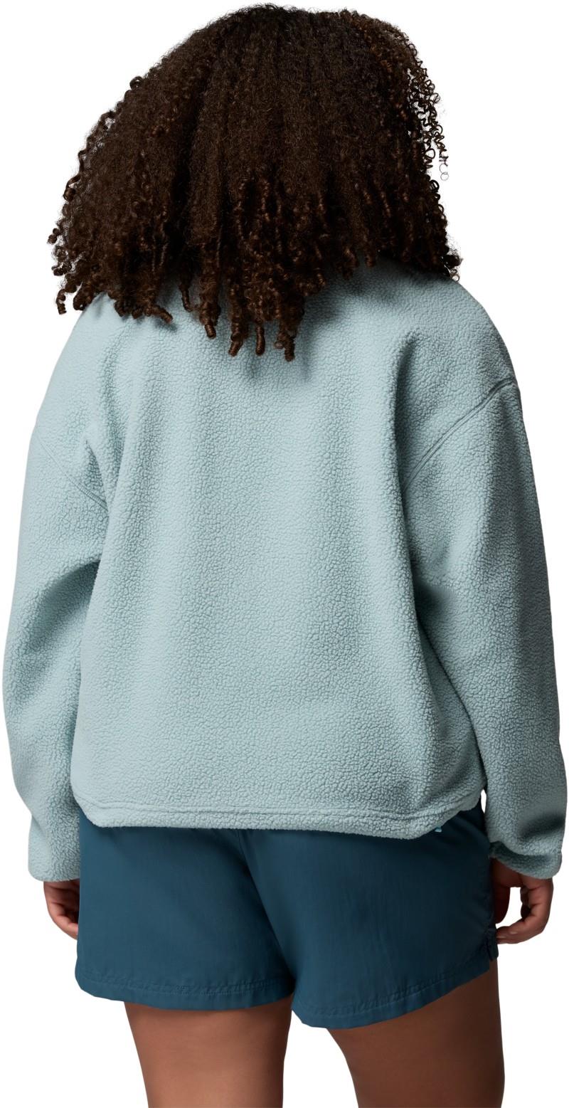 Helvetia II Cropped Half Snap Fleece, Extended - Womens - crushed blue / safari / marine light 1