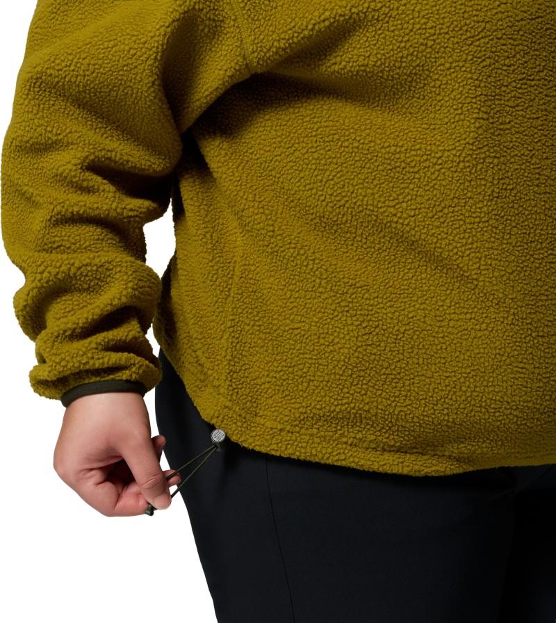 Helvetia II Cropped Half Snap Fleece, Extended - Womens - mossy green / mossy green / greenscape 1
