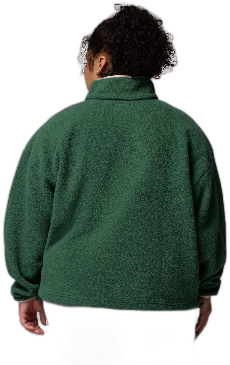 Helvetia II Cropped Half Snap Fleece, Extended - Womens - rain forest / collegiate navy / dark stone 1