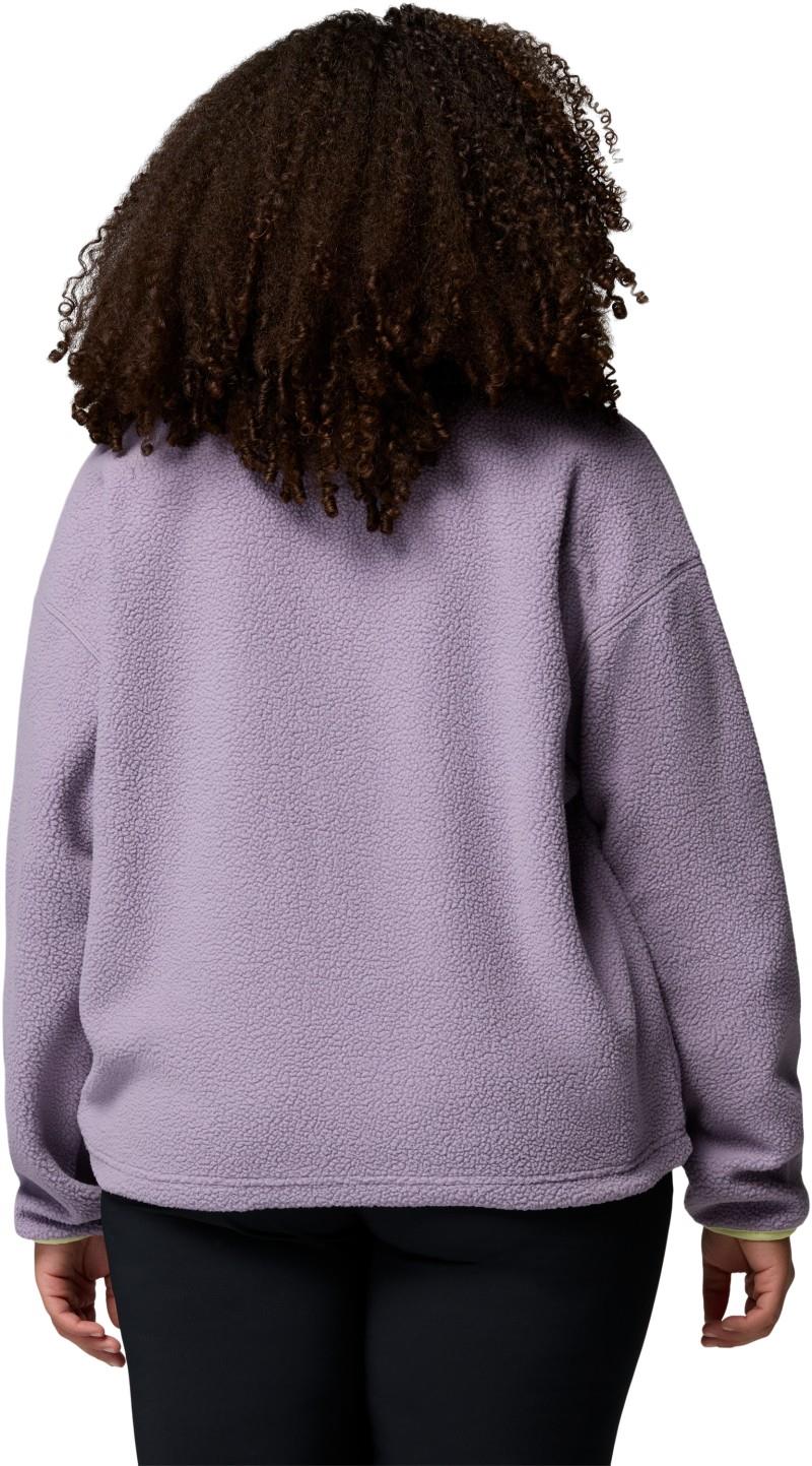 Helvetia II Cropped Half Snap Fleece, Extended - Womens - shale purple / lavender pearl / citron haze 1