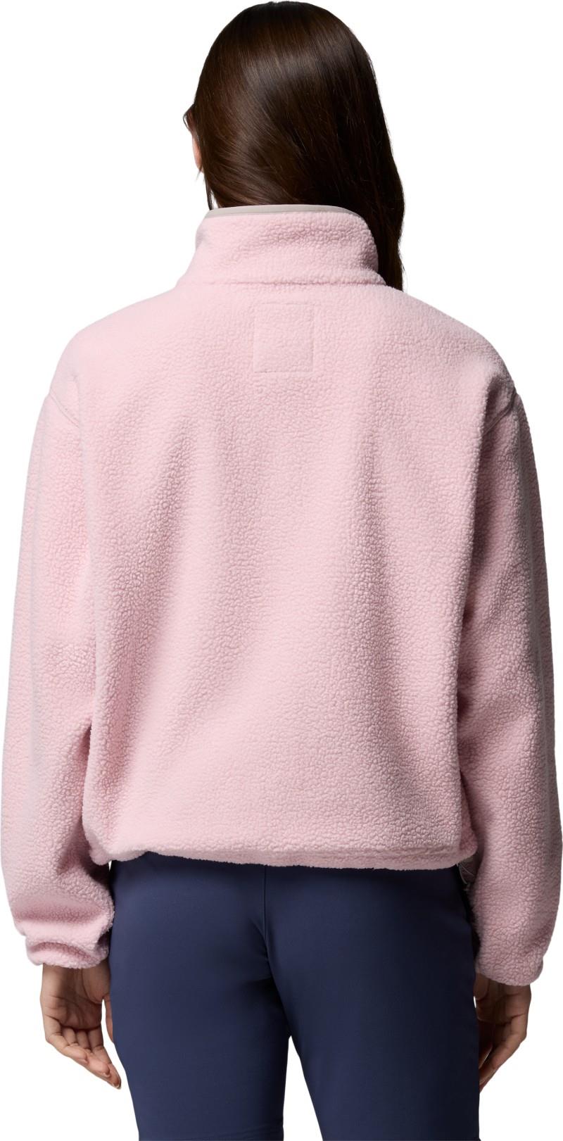 Helvetia II Cropped Half Snap Fleece - Womens - pink agate / peppercorn / flint grey 1