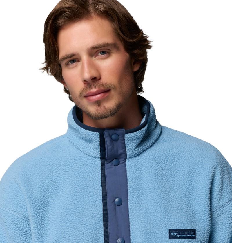 Helvetia II Half Snap Fleece - Mens - rainy day 1