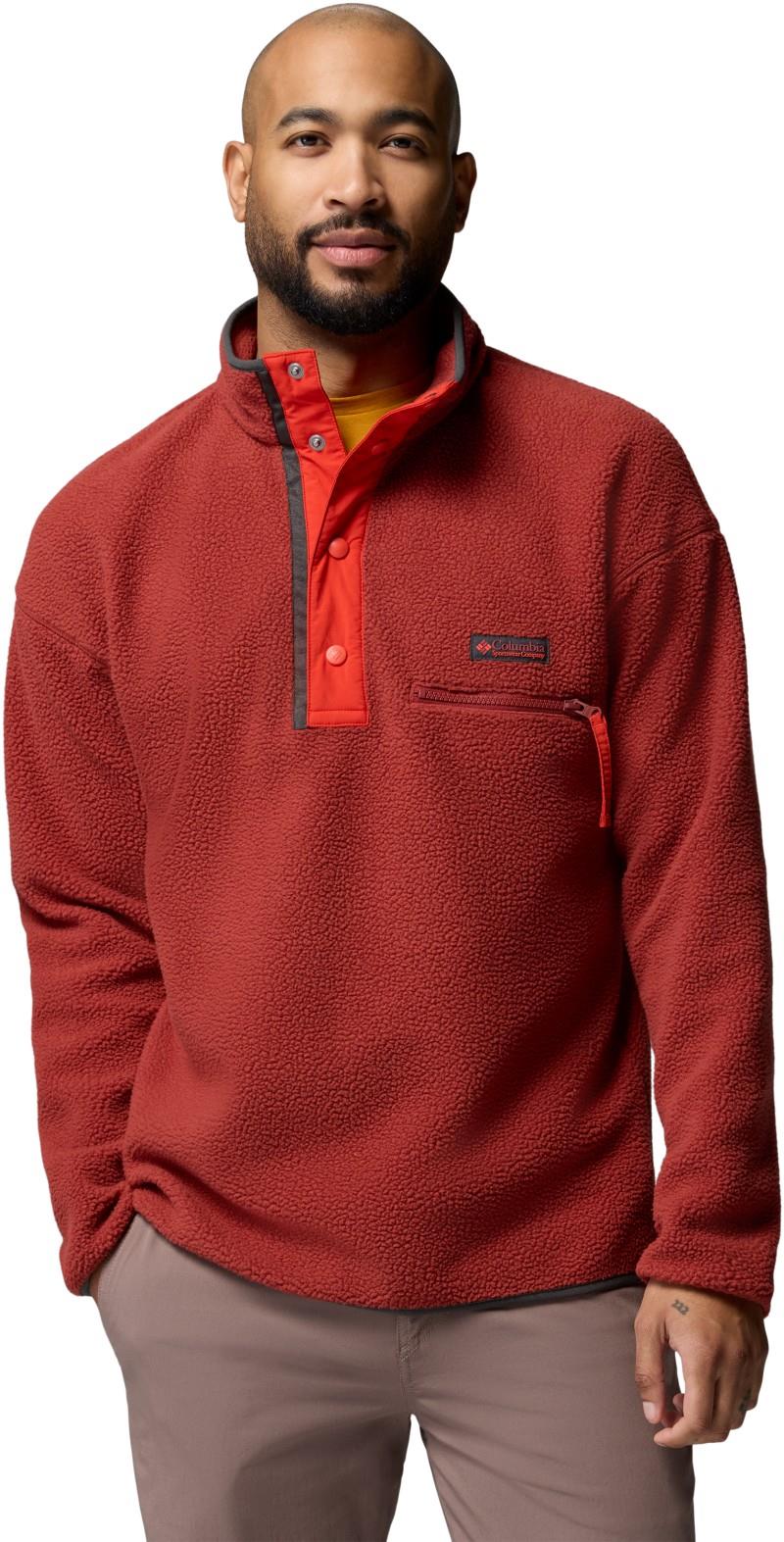 Helvetia II Half Snap Fleece - Mens - red oxide 1