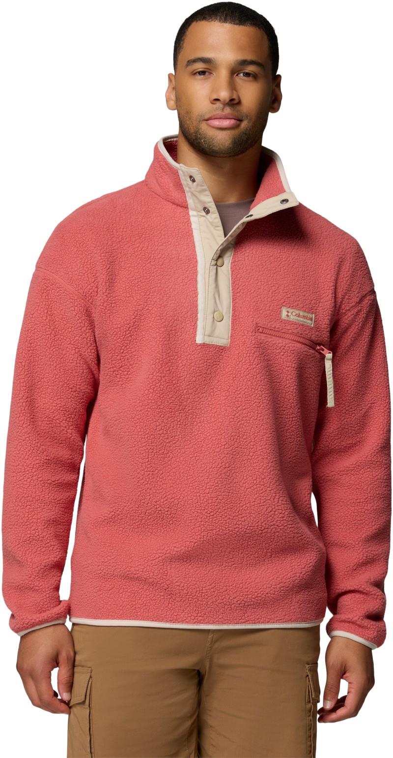 Helvetia II Half Snap Fleece - Mens - washed red 1