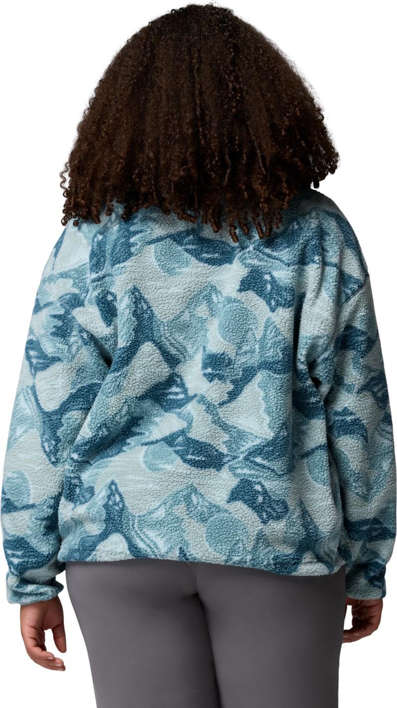 Helvetia II Printed Cropped Half Snap, Extended - Womens - marine light / sunscape 1