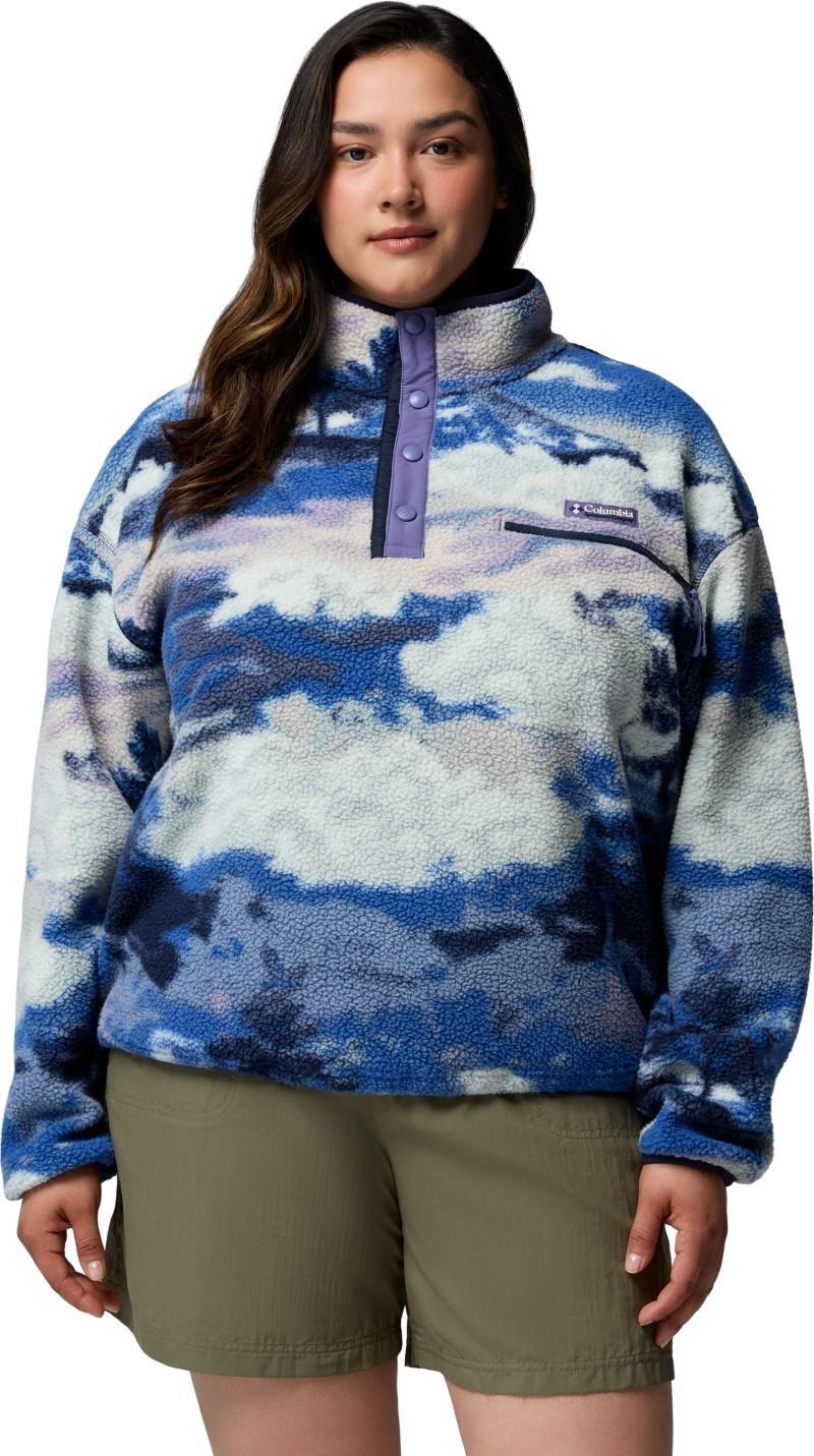 Helvetia II Printed Cropped Half Snap, Extended - Womens - nocturnal / dreaming 1