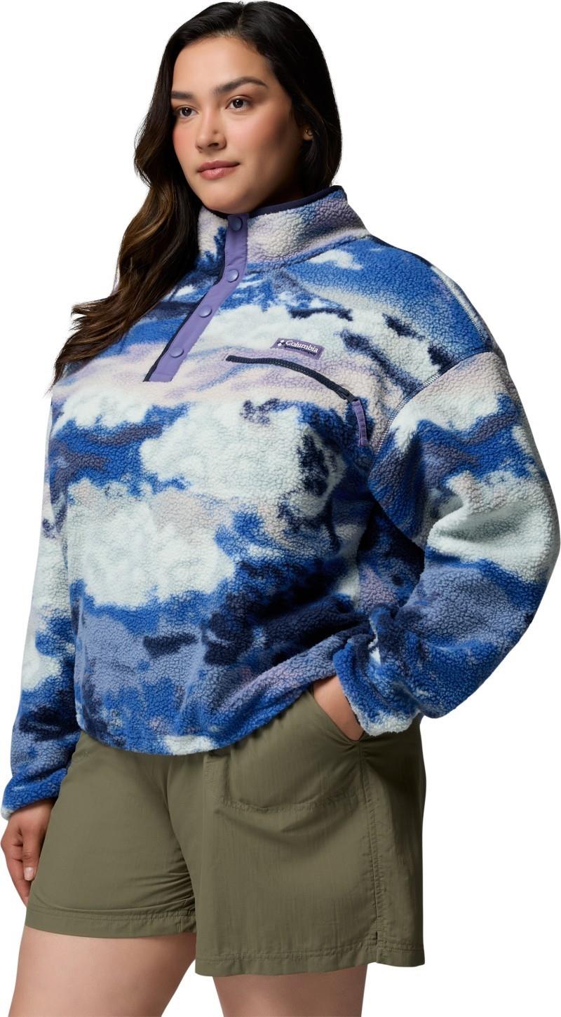 Helvetia II Printed Cropped Half Snap, Extended - Womens - nocturnal / dreaming 1