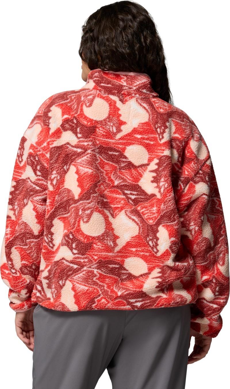 Helvetia II Printed Cropped Half Snap, Extended - Womens - poppy red / sunscape 1