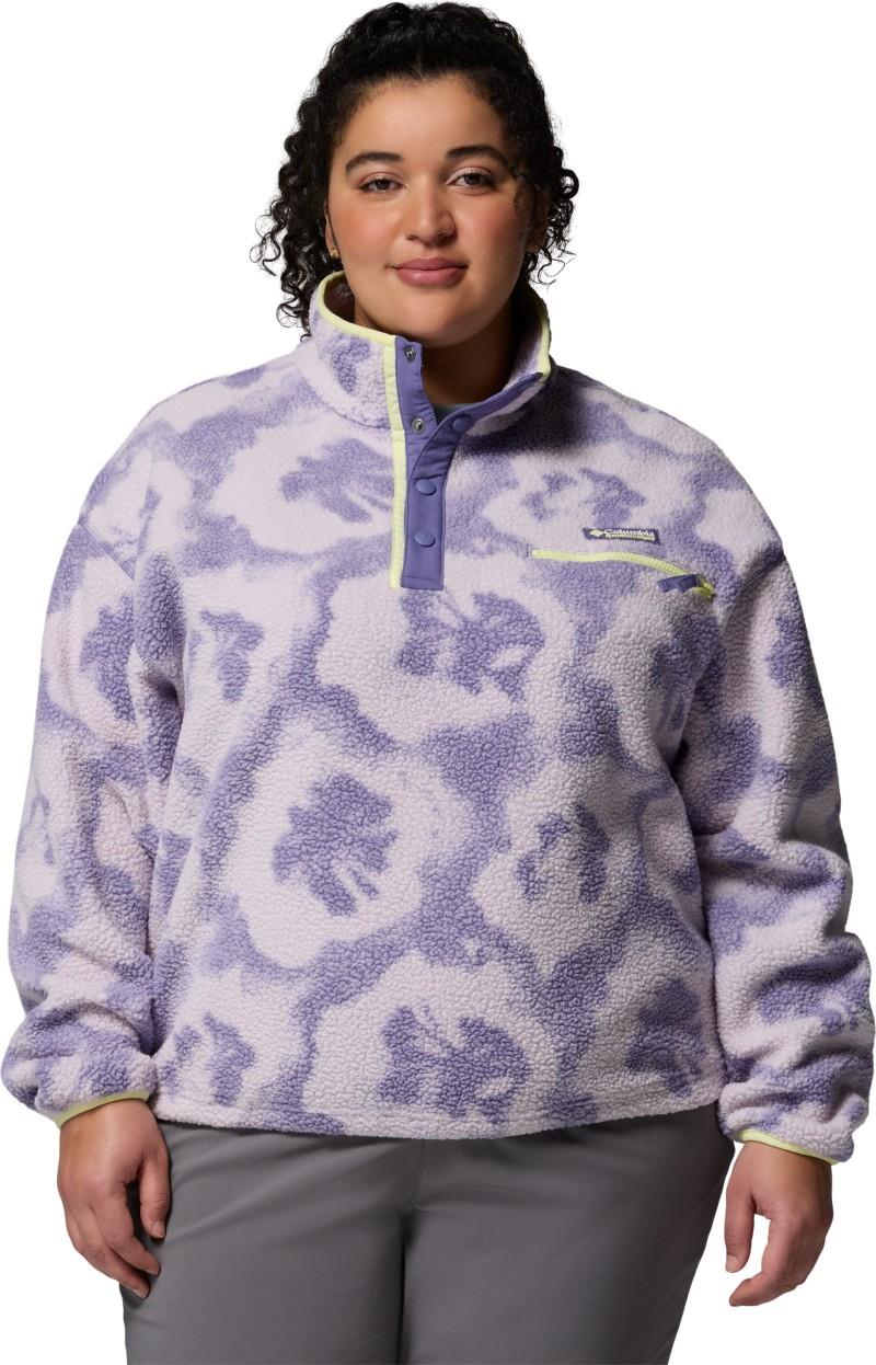 Helvetia II Printed Cropped Half Snap, Extended - Womens - stormwatch / sprayflower 1