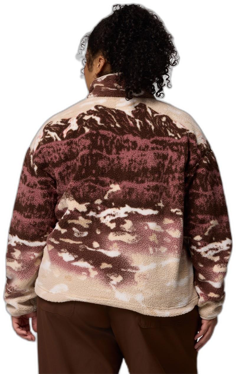Helvetia II Printed Cropped Half Snap, Extended - Womens - tobacco sisters / dark stone 1