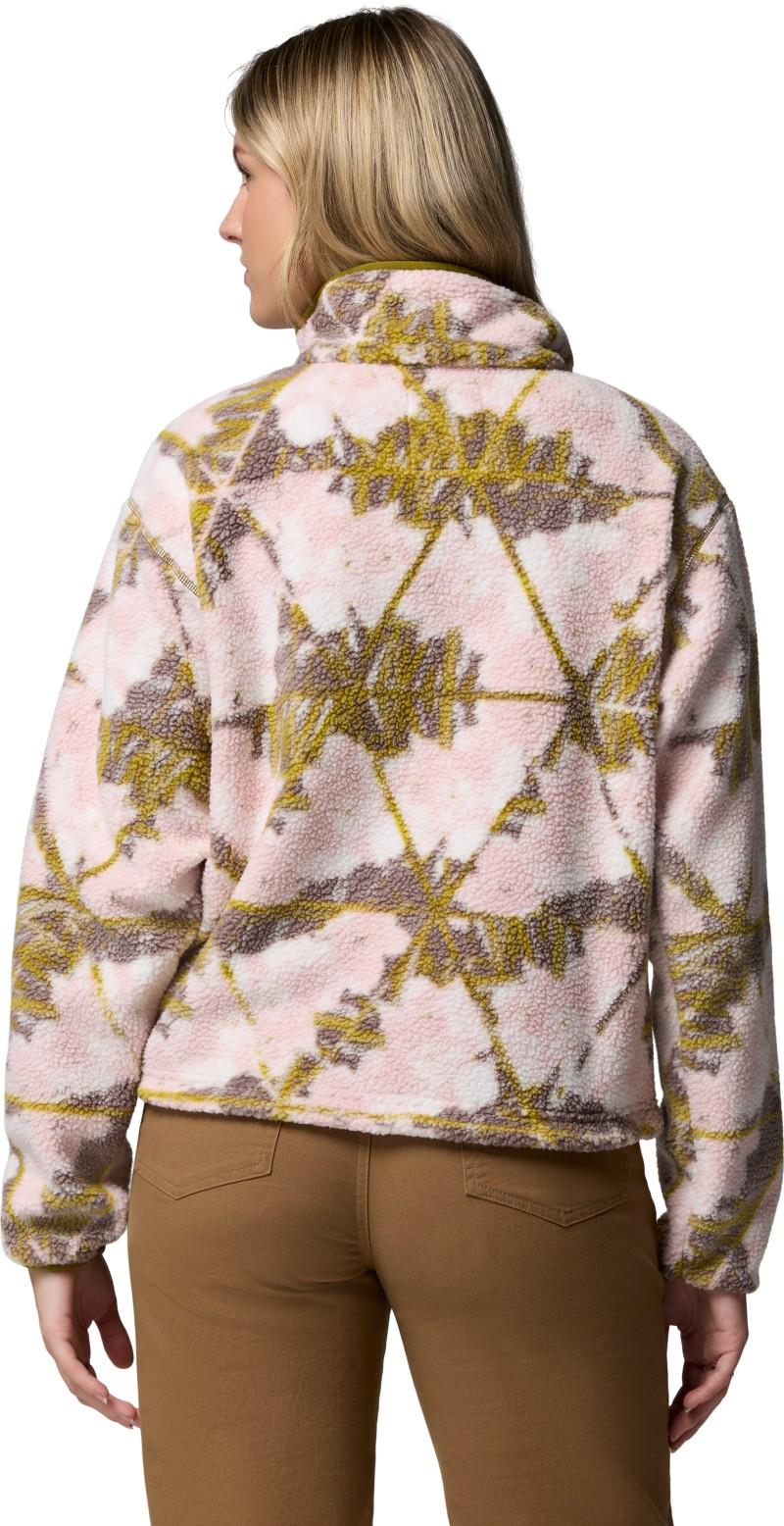 Helvetia II Printed Cropped Half Snap - Womens - pink agate / florascope 1