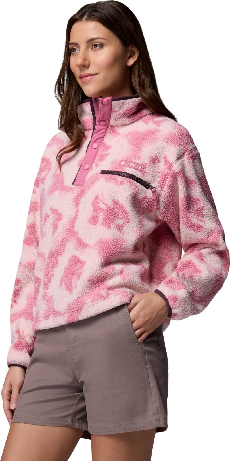Helvetia II Printed Cropped Half Snap - Womens - rosette / sprayflower 1