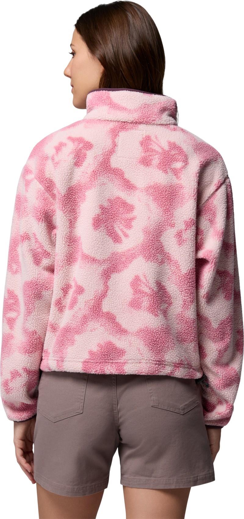 Helvetia II Printed Cropped Half Snap - Womens - rosette / sprayflower 1