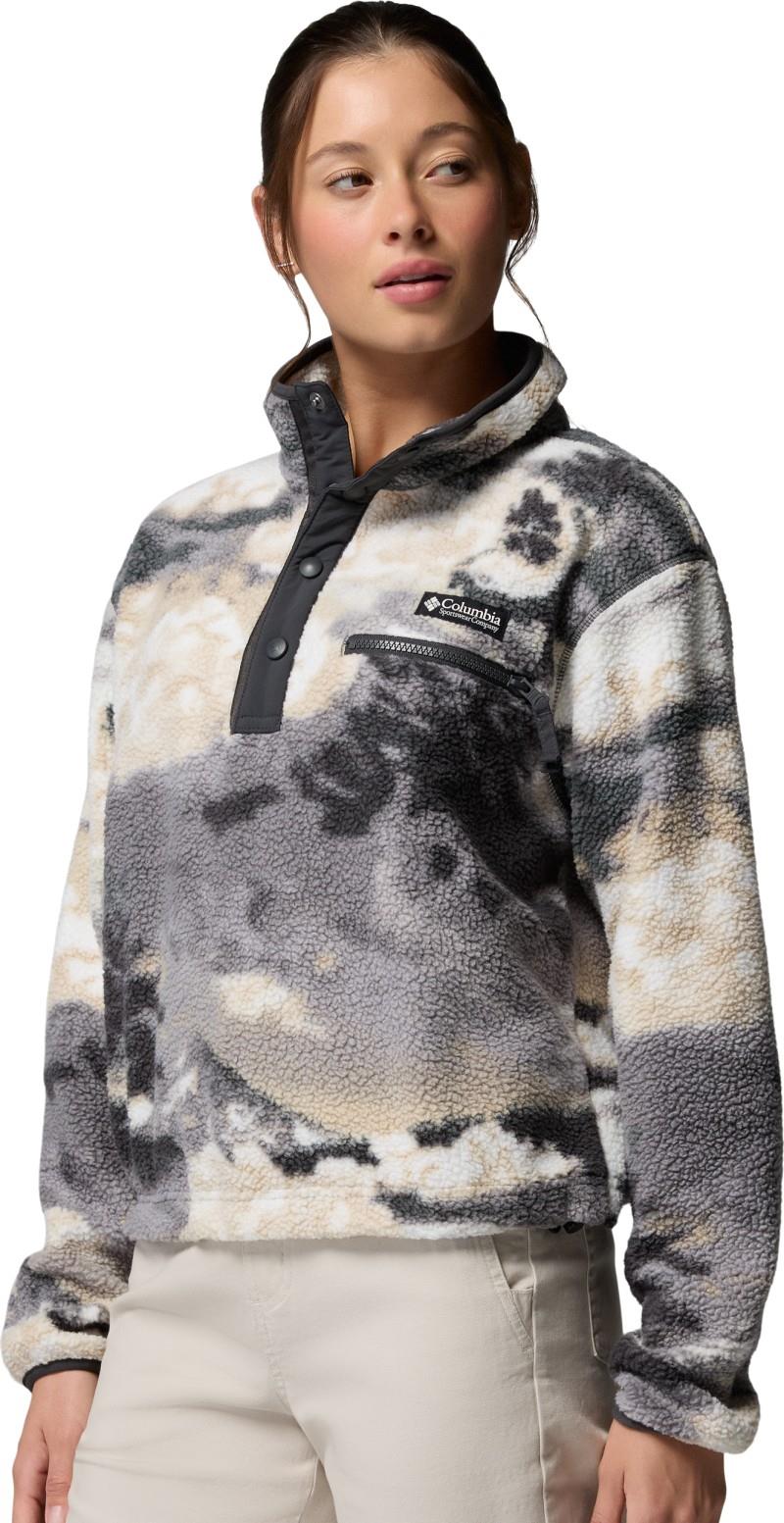 Helvetia II Printed Cropped Half Snap - Womens - shark / dreaming 1