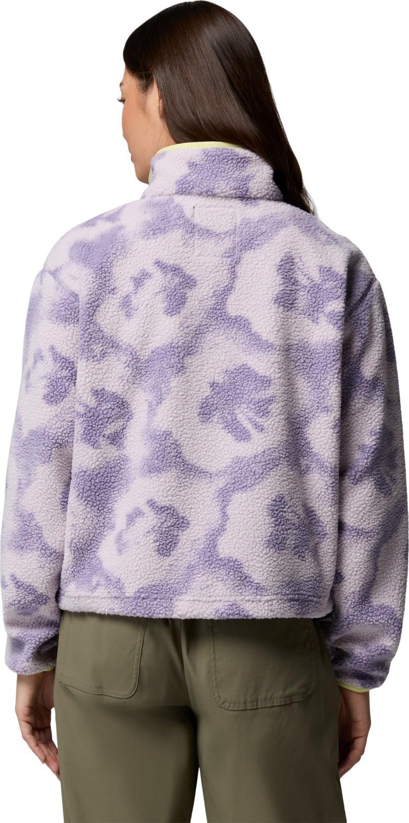 Helvetia II Printed Cropped Half Snap - Womens - stormwatch / sprayflower 1