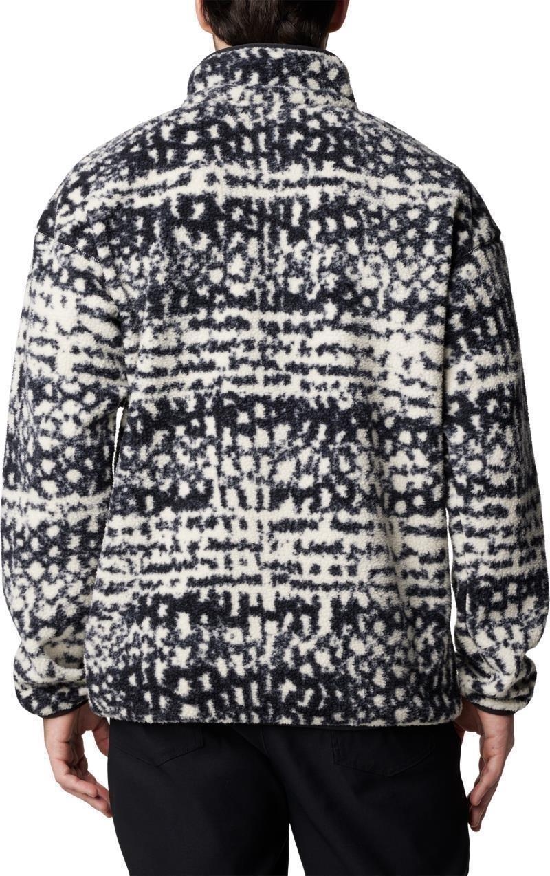 Helvetia II Printed Half Snap Fleece - Mens - black stippled stripe 1