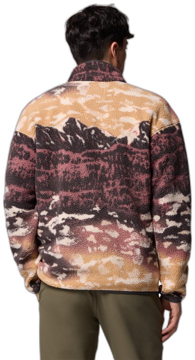 Helvetia II Printed Half Snap Fleece - Mens - camel brown sisters 1