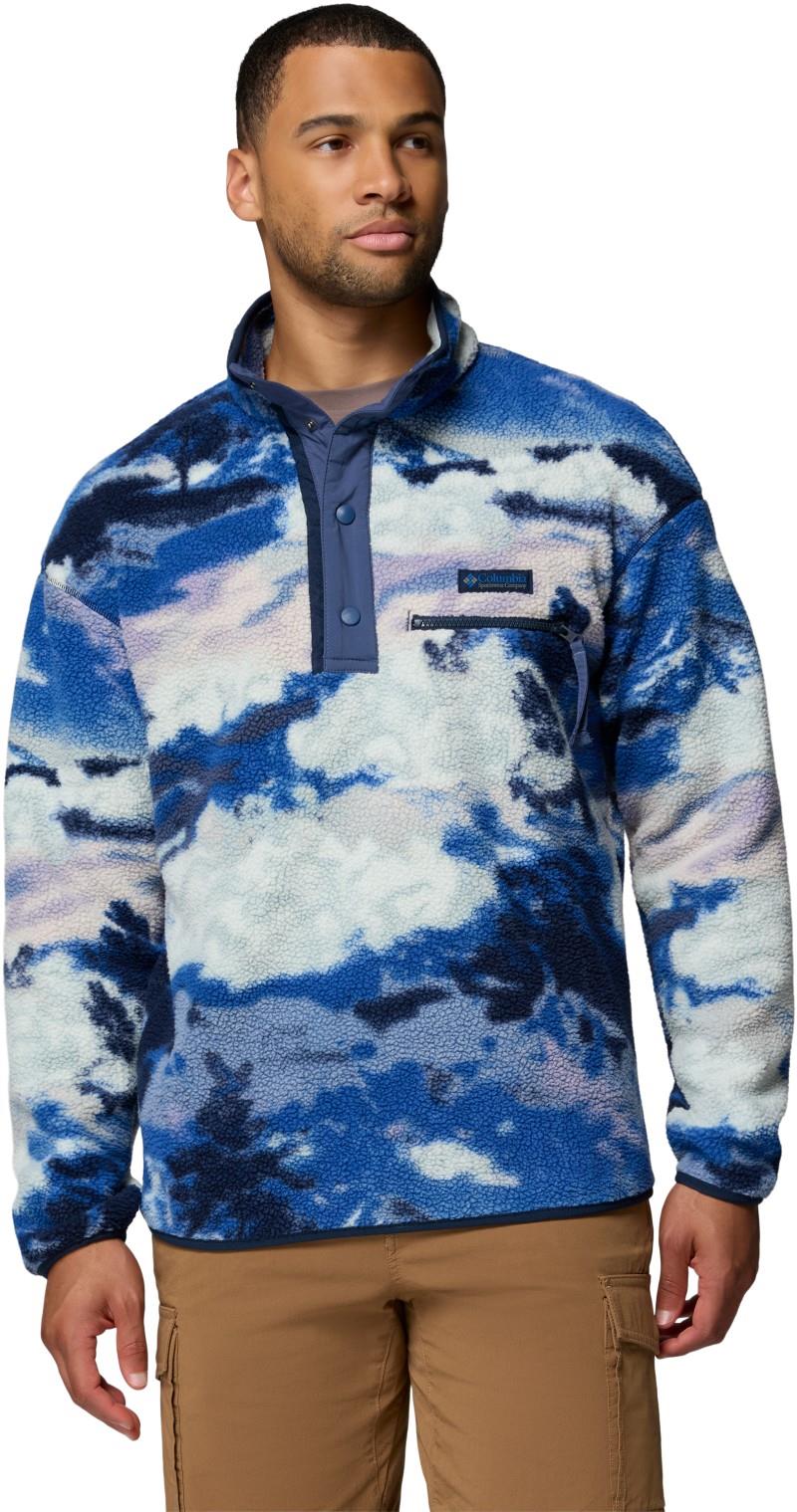 Helvetia II Printed Half Snap Fleece - Mens - collegiate navy / dreaming 1