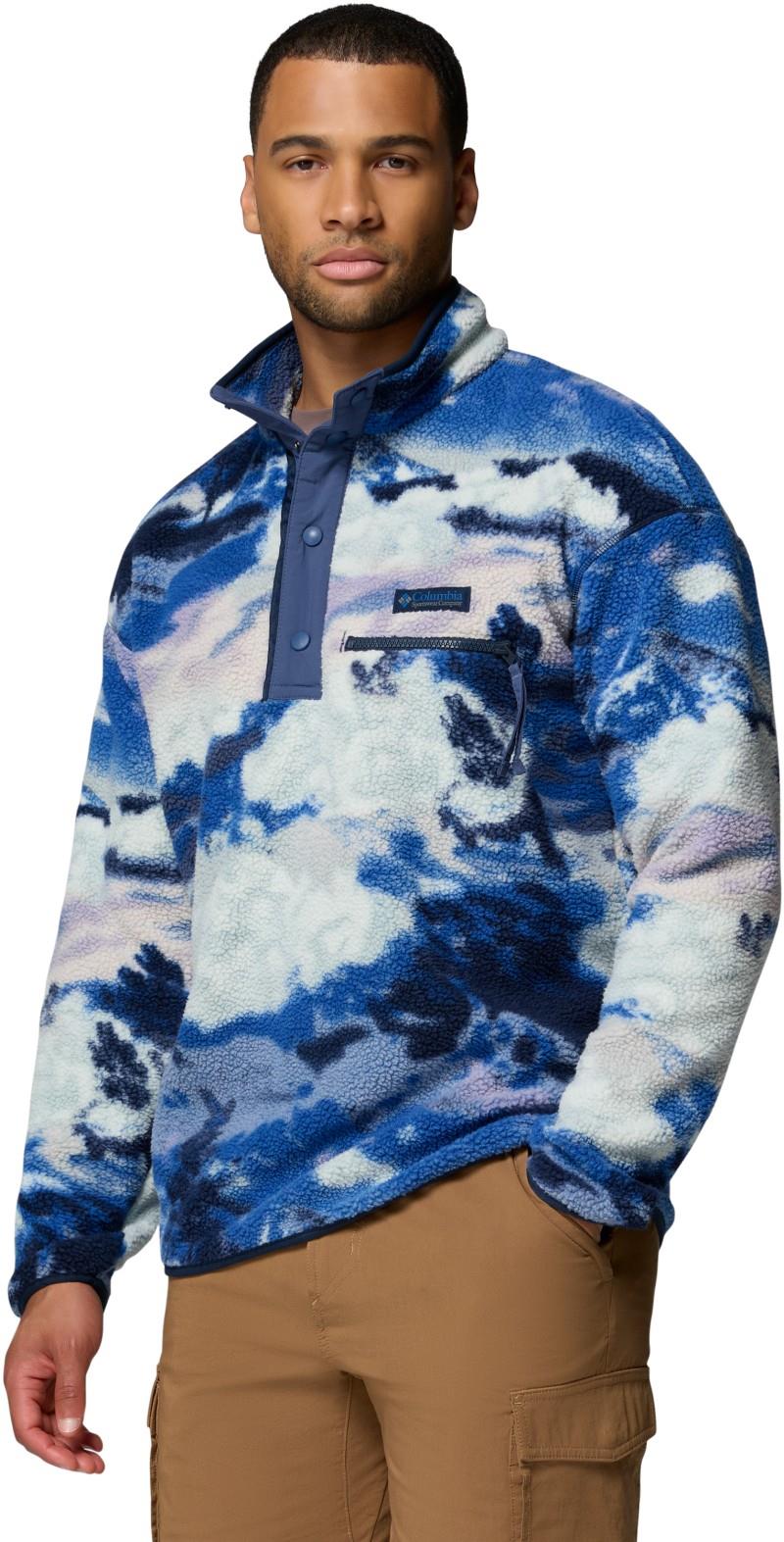 Helvetia II Printed Half Snap Fleece - Mens - collegiate navy / dreaming 1