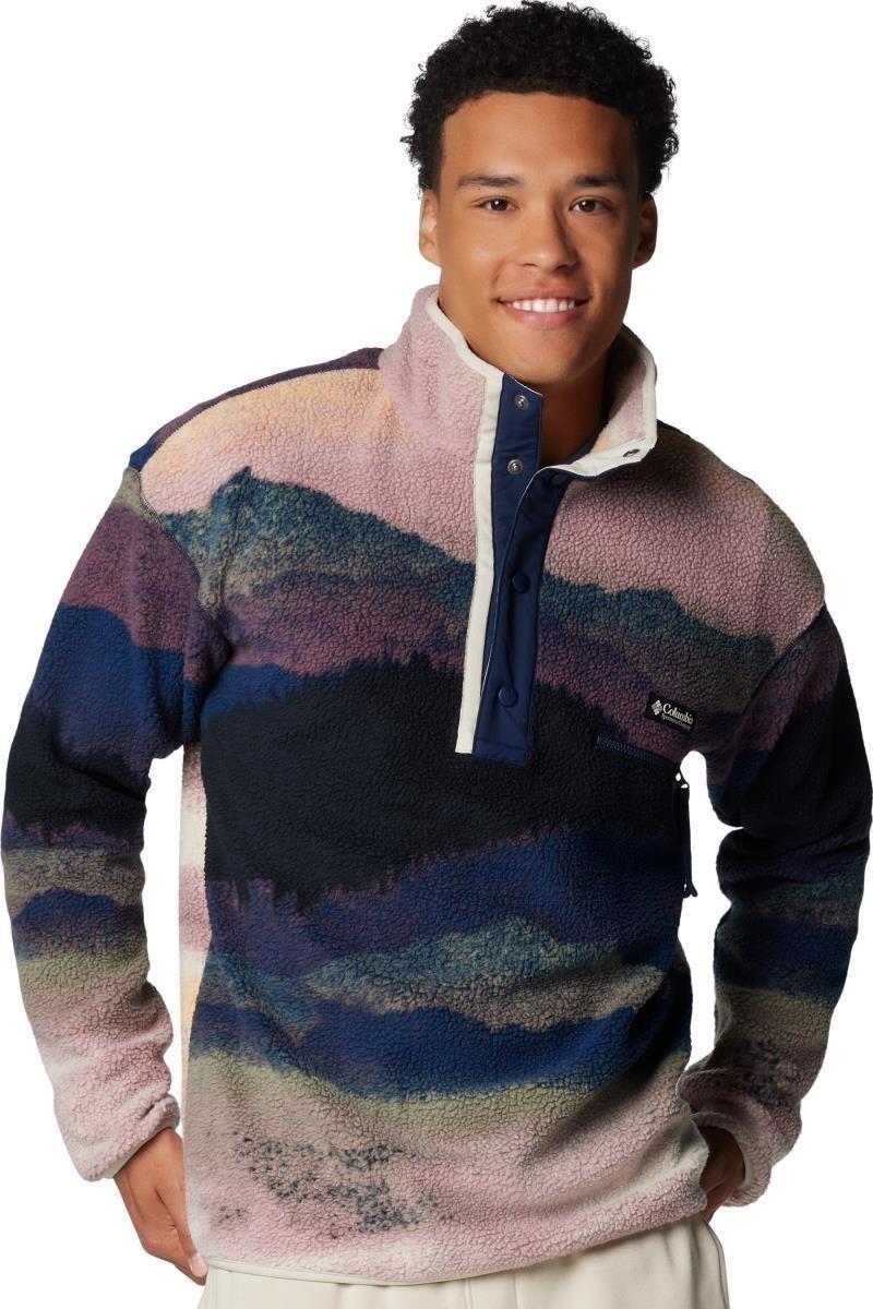 Helvetia II Printed Half Snap Fleece - Mens - collegiate navy dolomites 1