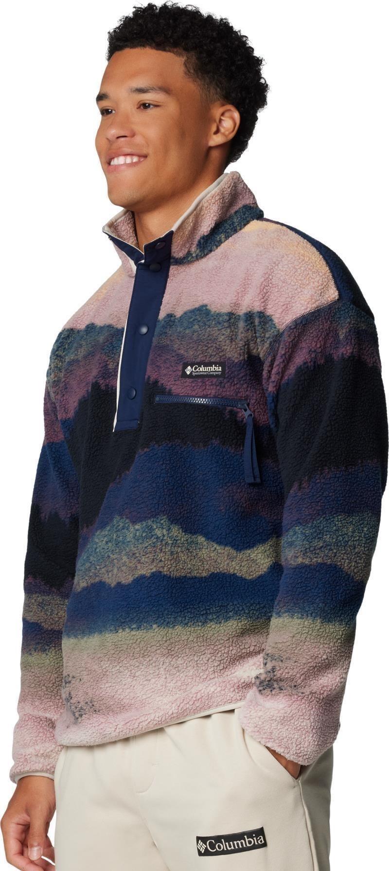 Helvetia II Printed Half Snap Fleece - Mens - collegiate navy dolomites 1