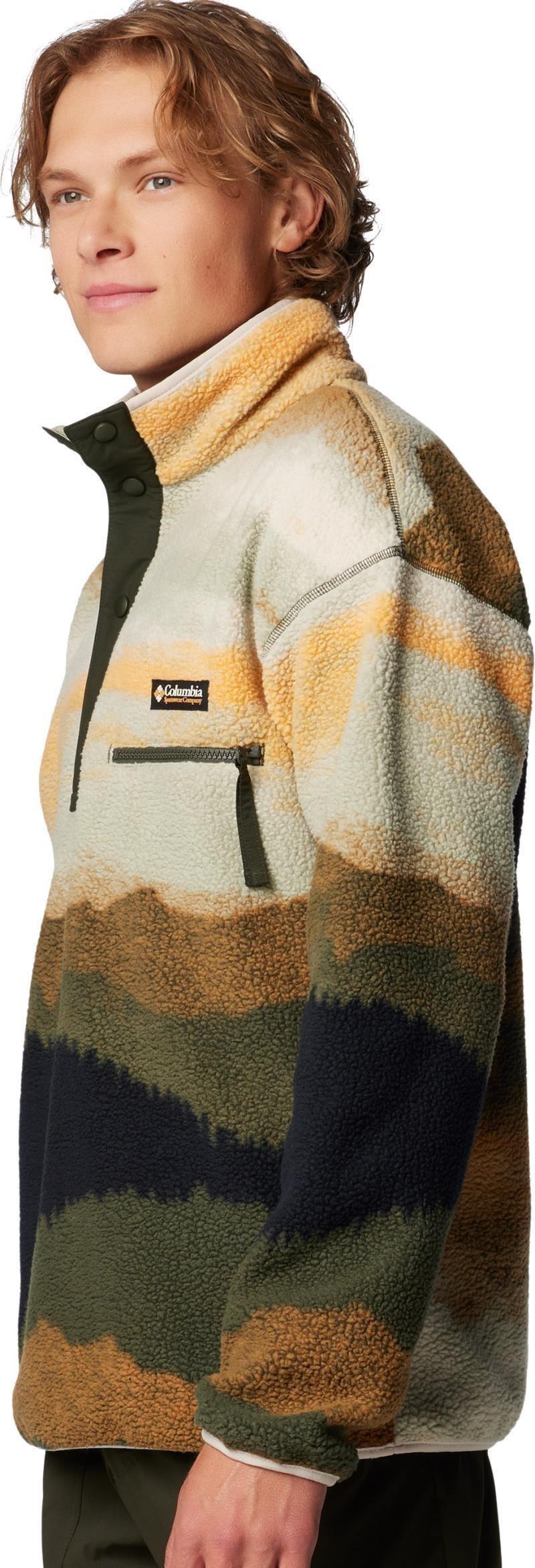 Helvetia II Printed Half Snap Fleece - Mens - greenscape dolomites 1